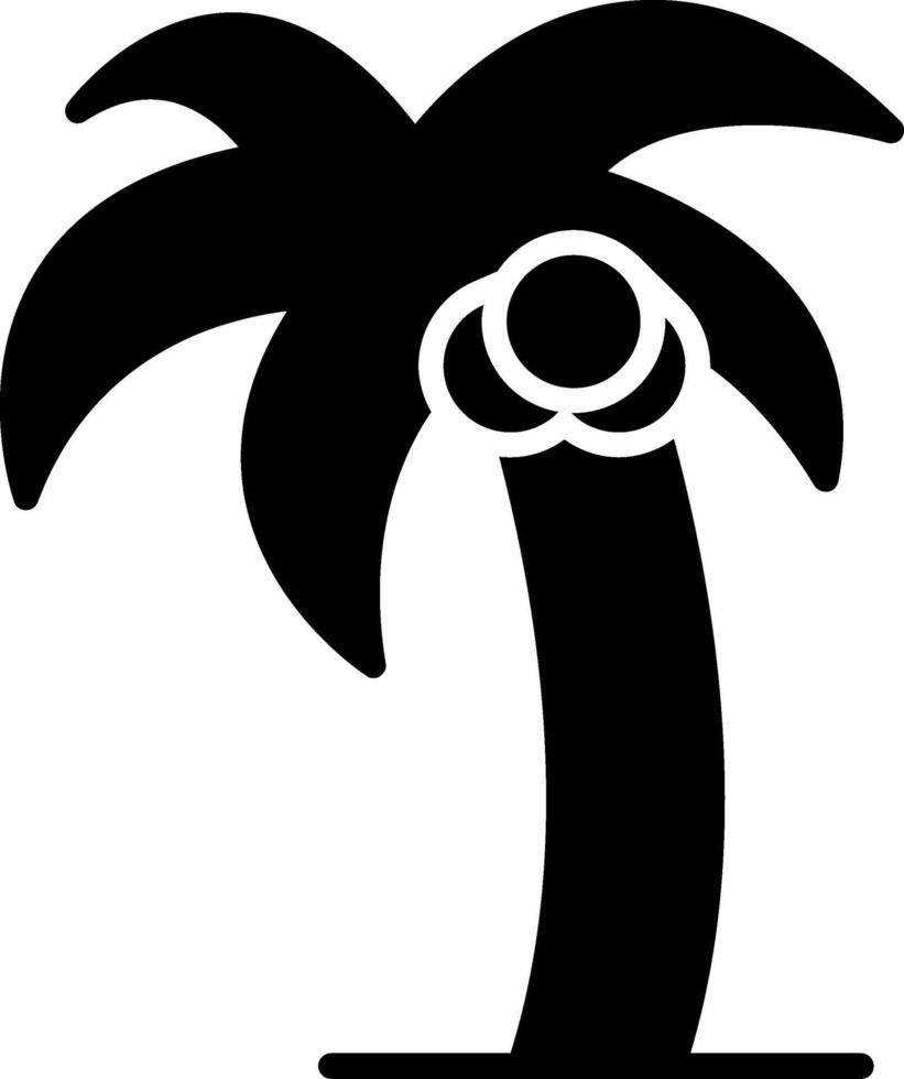 Palm Tree Glyph Icon vector