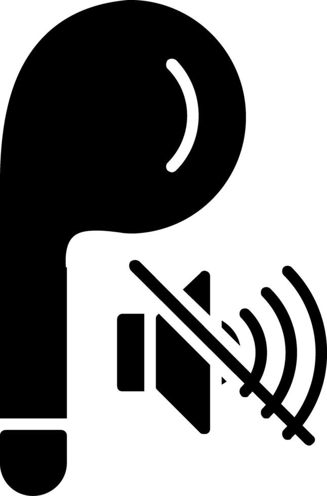 Earbud Glyph Icon vector