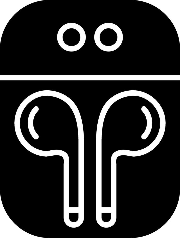 Earbuds Glyph Icon vector