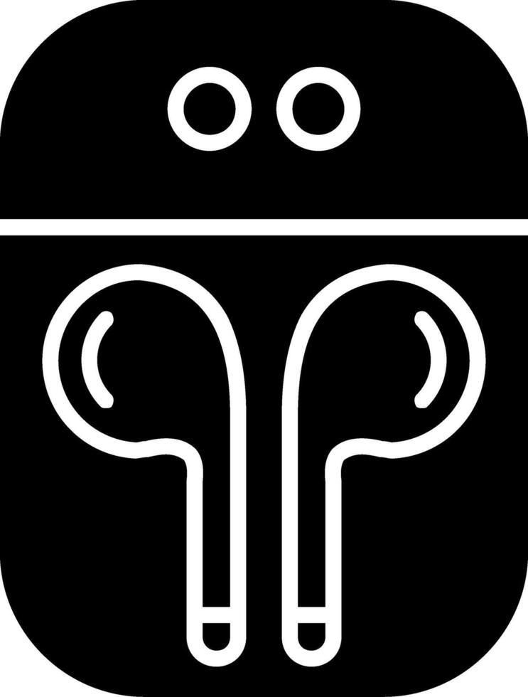 Earbuds Glyph Icon vector