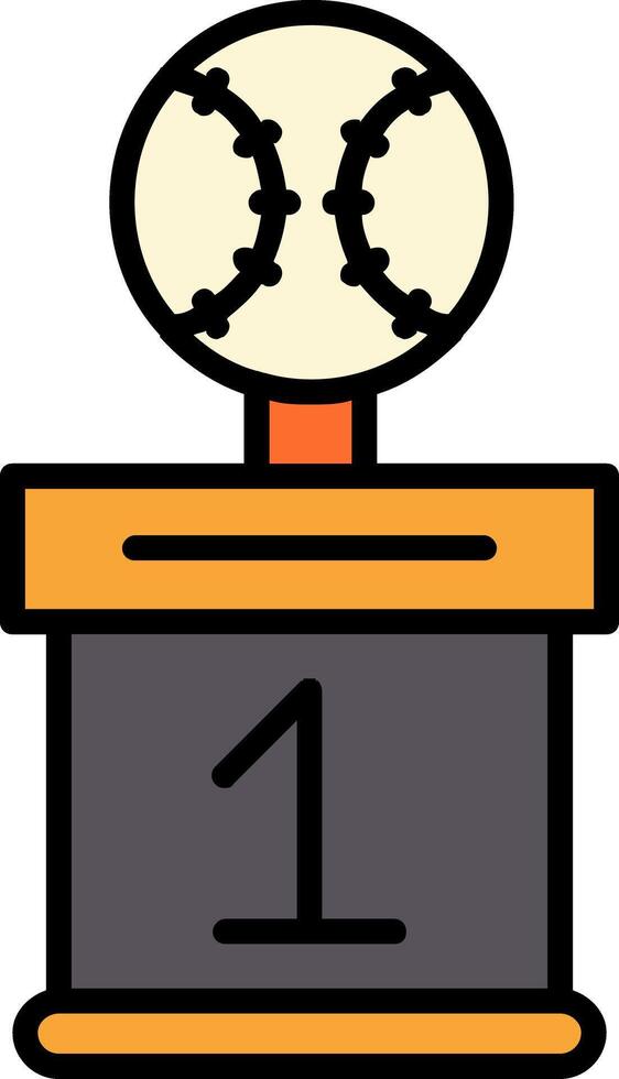 Baseball Line Filled Icon vector