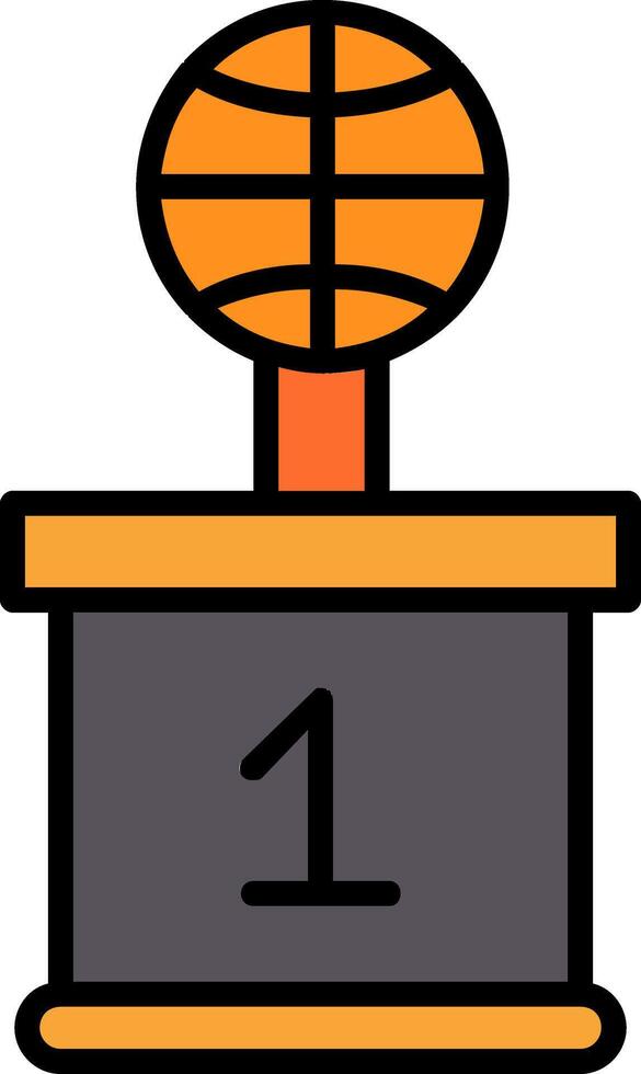 Basketball Line Filled Icon vector