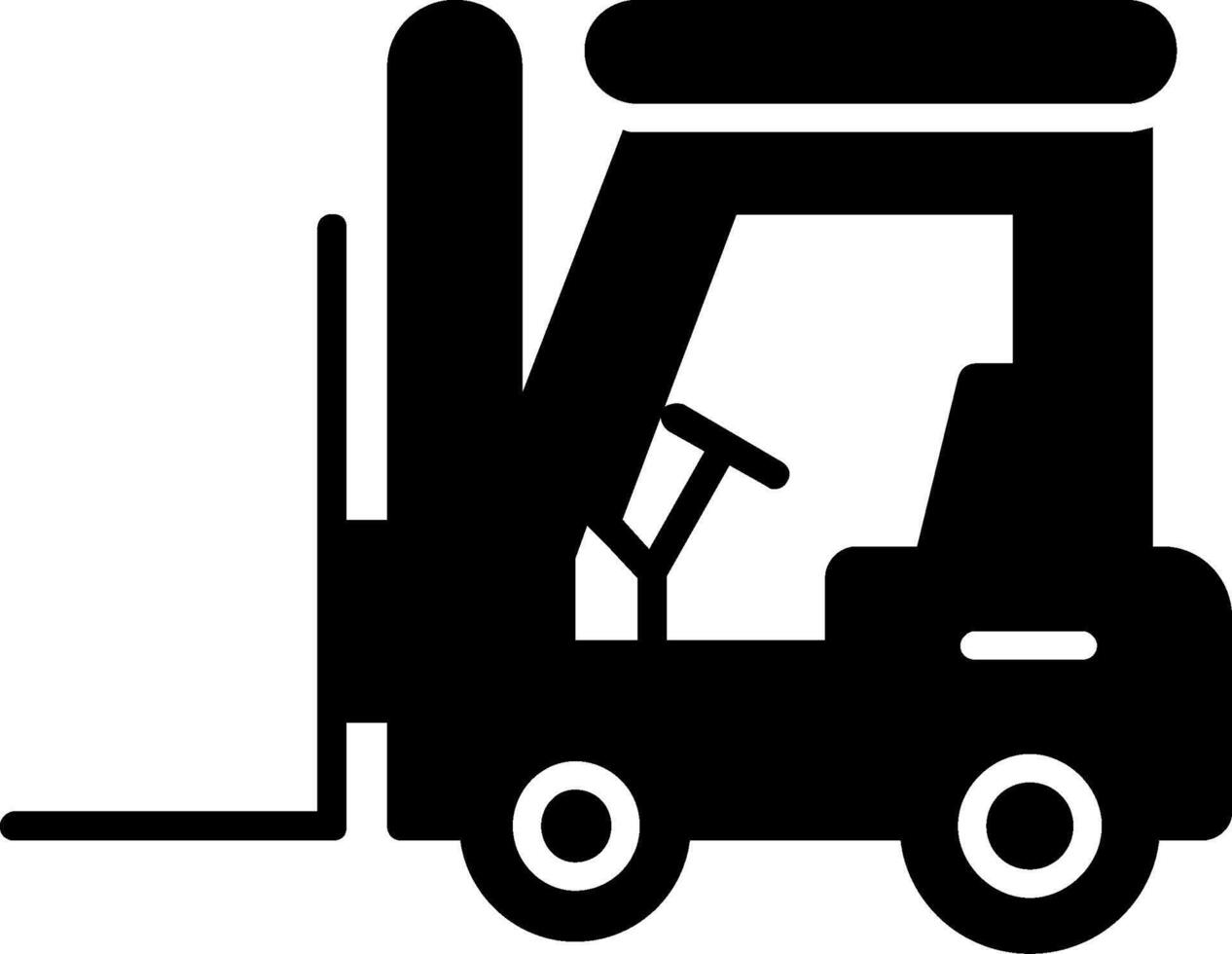 Forklift Glyph Icon vector