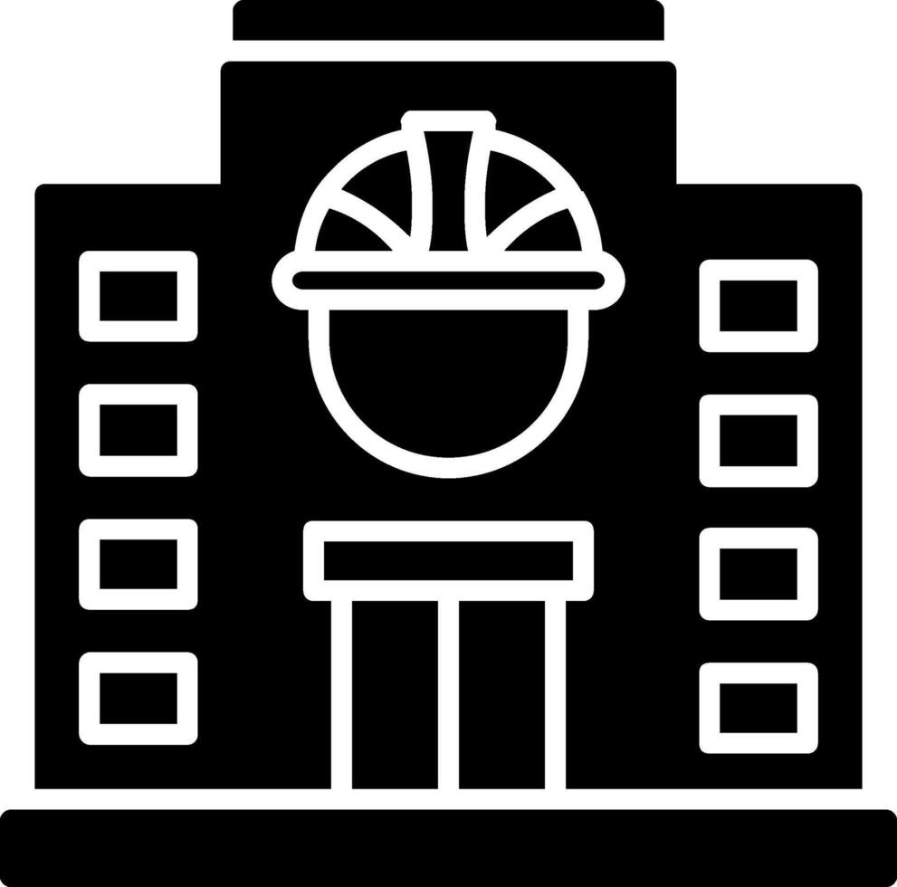 edificio glifo icono vector