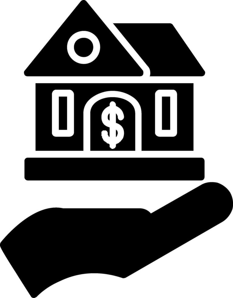 Buy A house Glyph Icon vector
