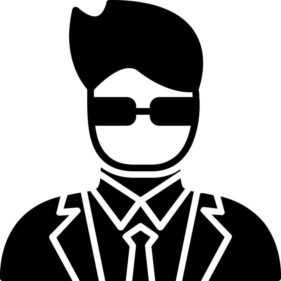 Bodyguard Glyph Icon vector