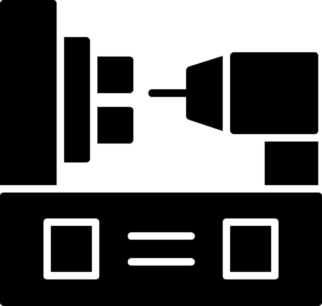 Lathe Glyph Icon vector