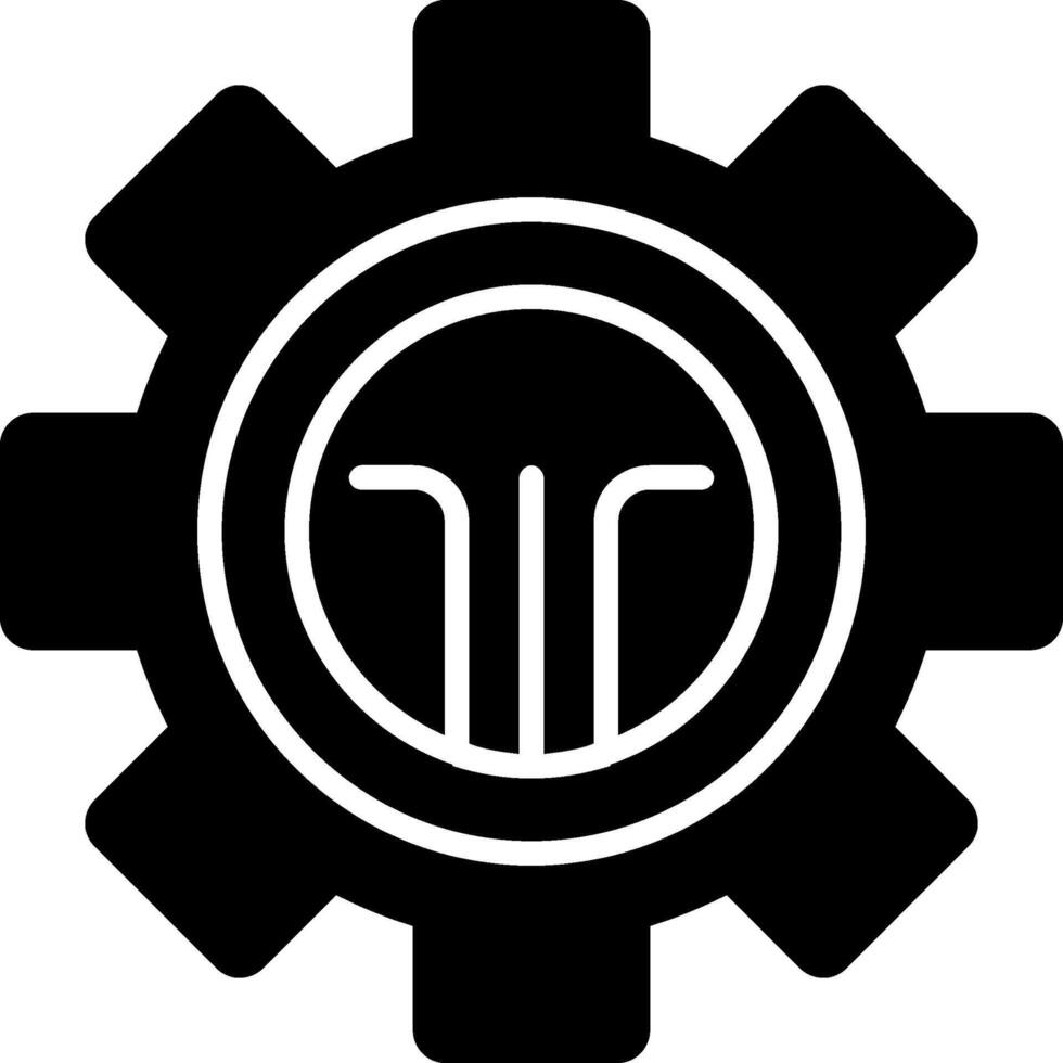 Cog Glyph Icon vector