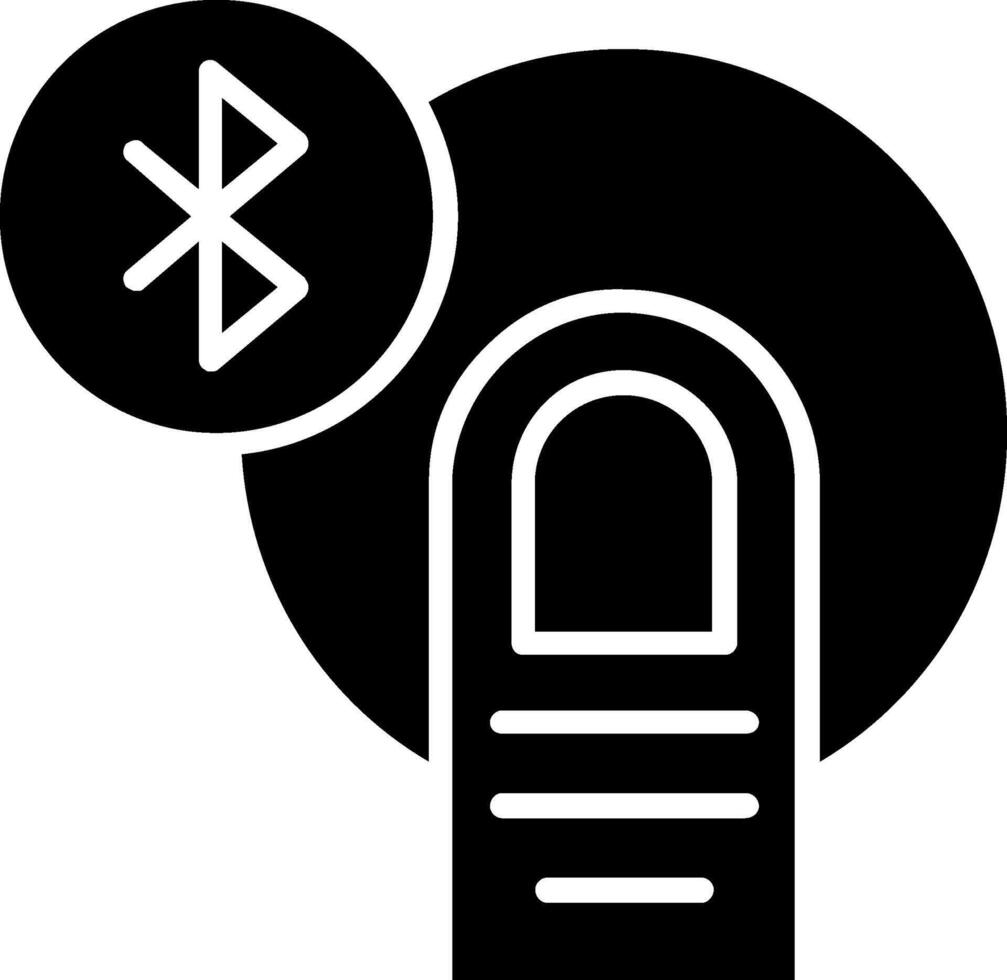 icono de glifo de bluetooth vector