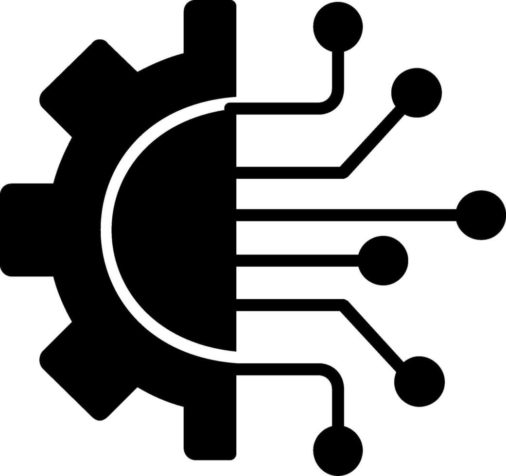 icono de glifo de tecnología vector