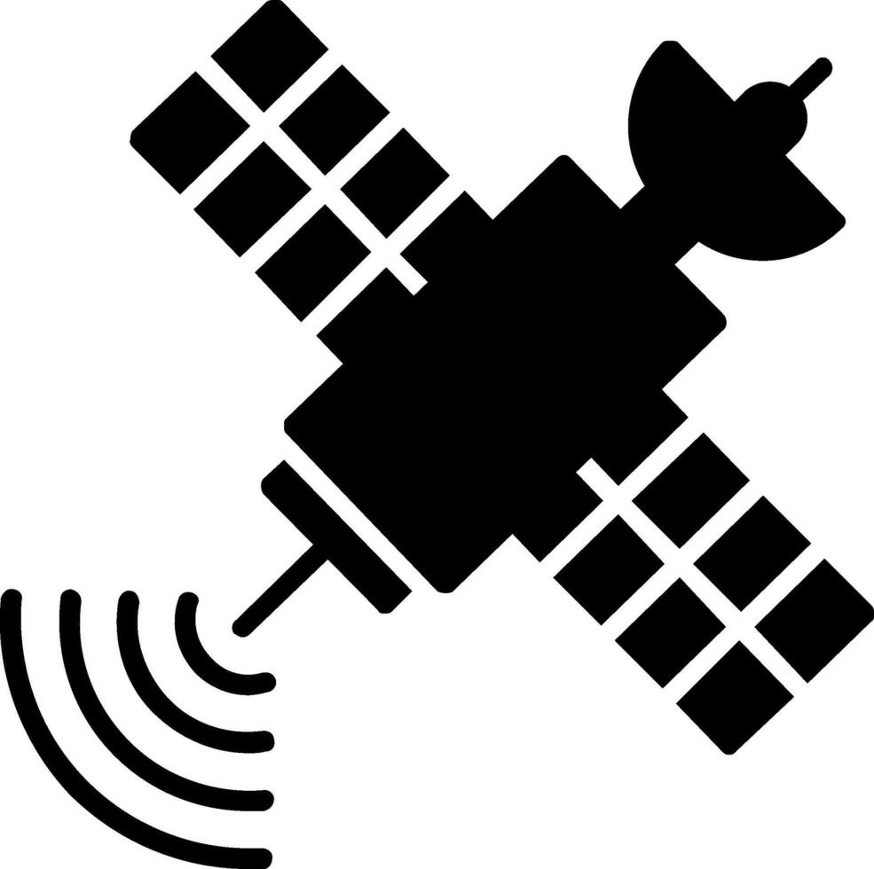 icono de glifo satelital vector