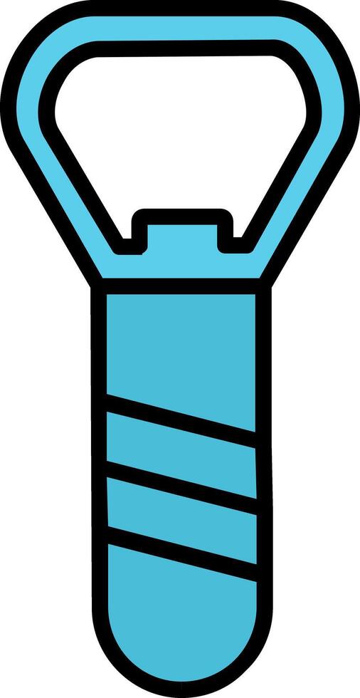 Bottle Opener Line Filled Icon vector