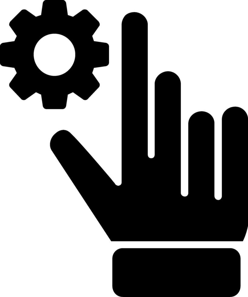 mano ajuste glifo icono vector