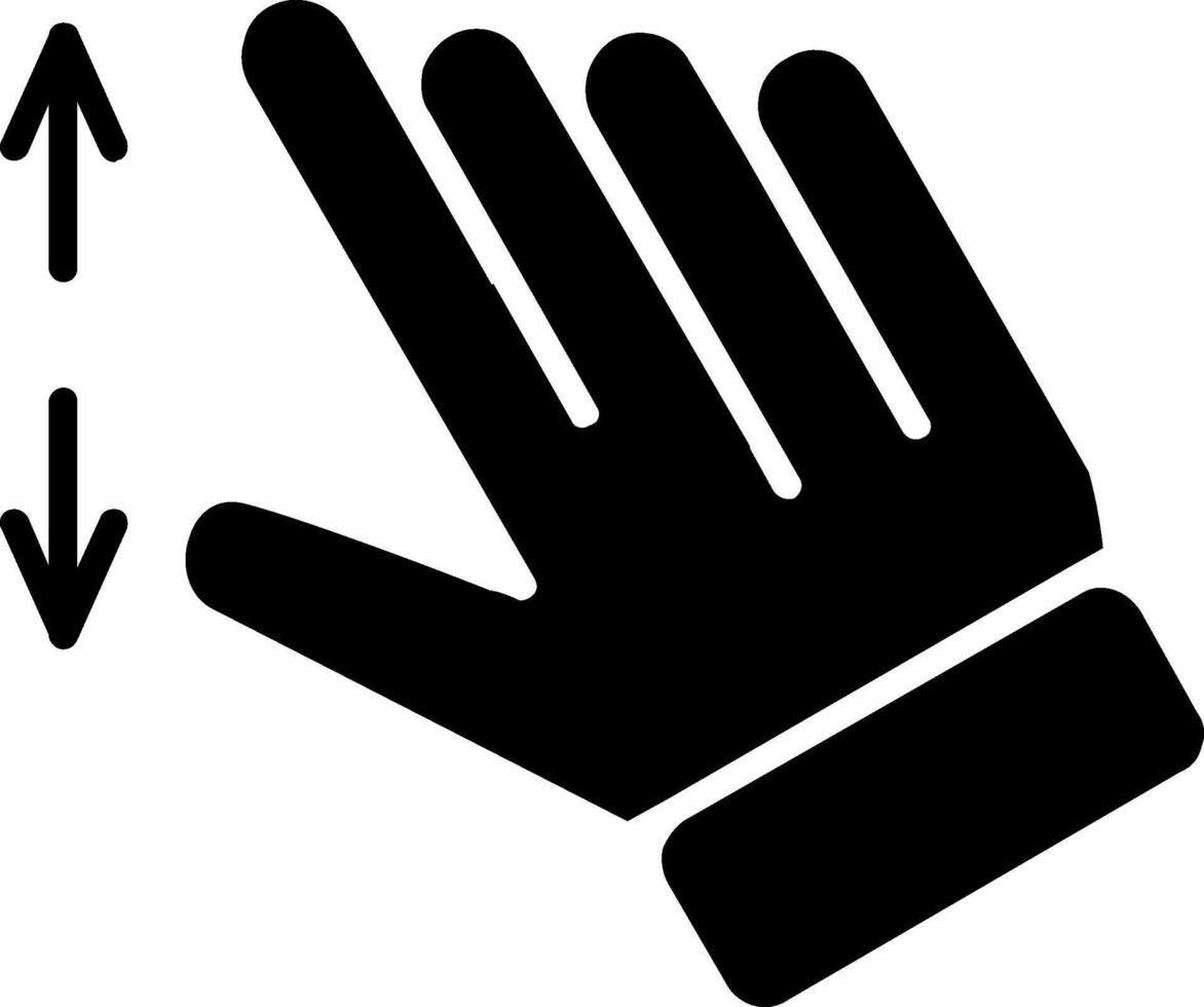Two Fingers Zoom Glyph Icon vector