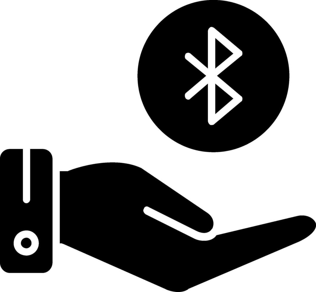 Bluetooth Glyph Icon vector