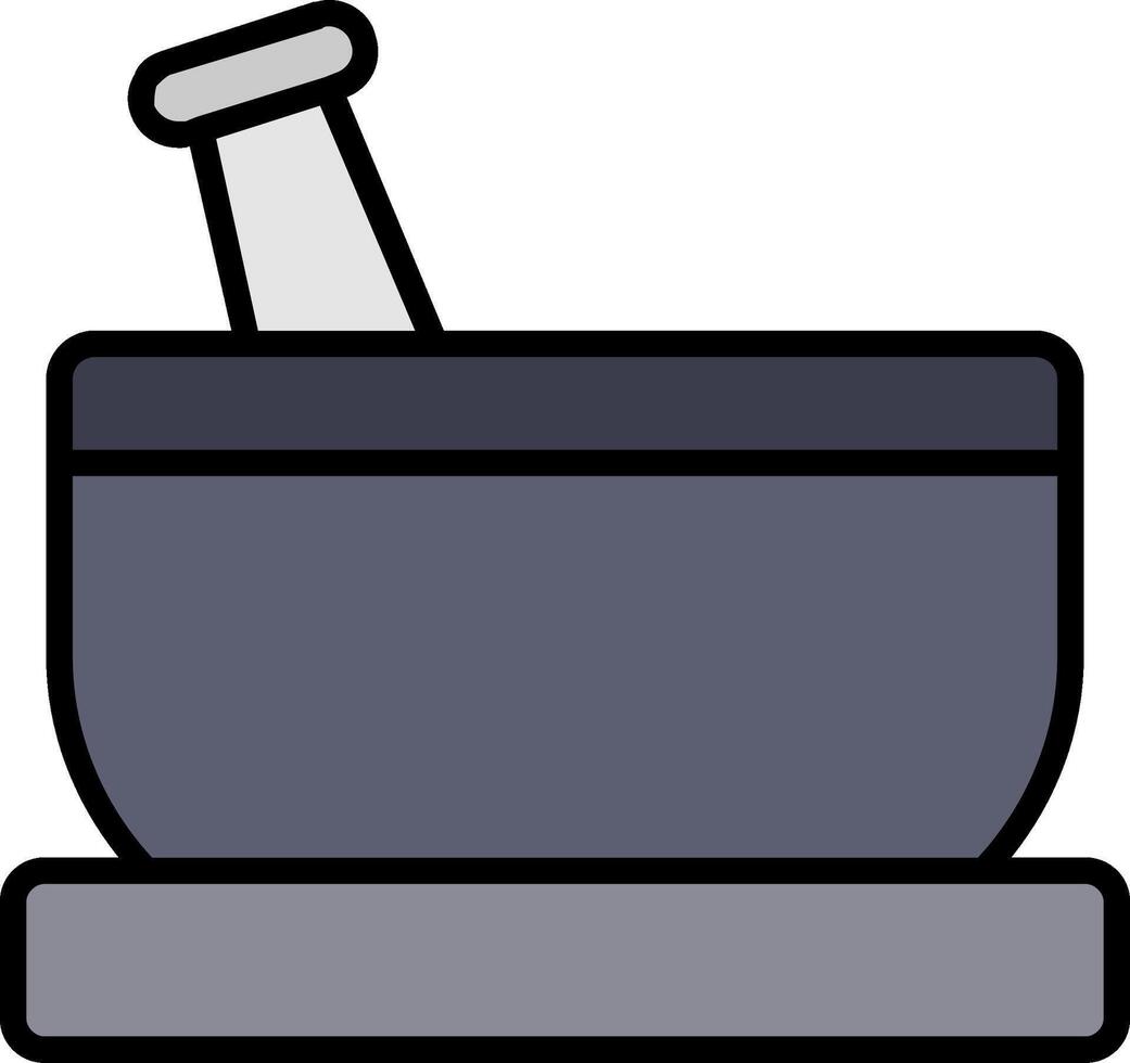 Pestle Line Filled Icon vector