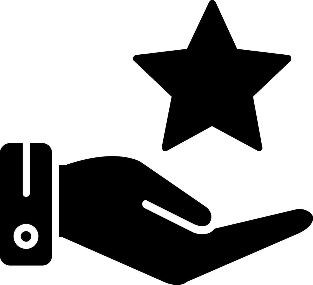 Star Glyph Icon vector