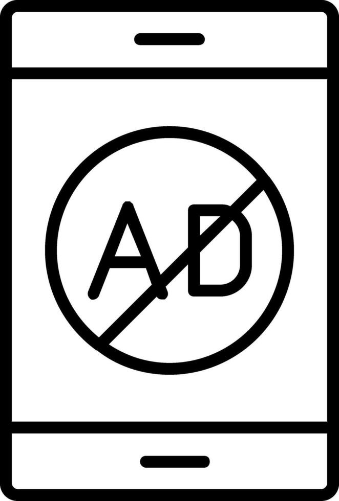 Ad Blocker Line Filled Icon vector