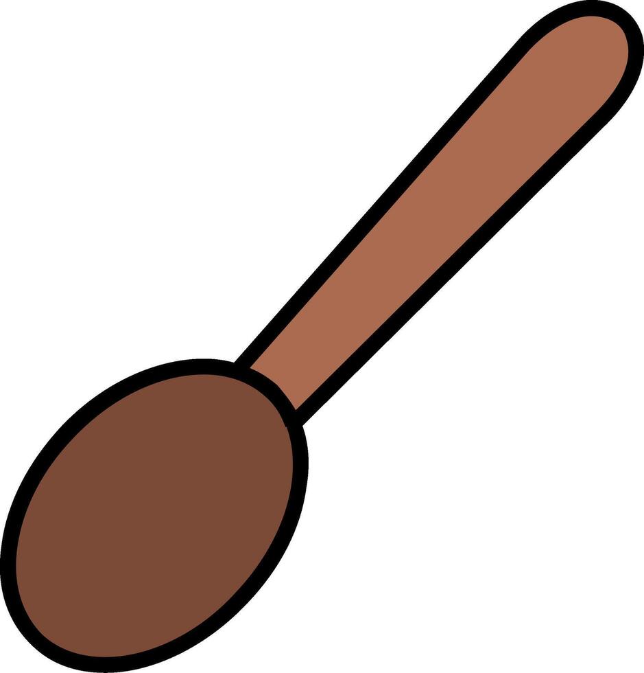 Spoon Line Filled Icon vector