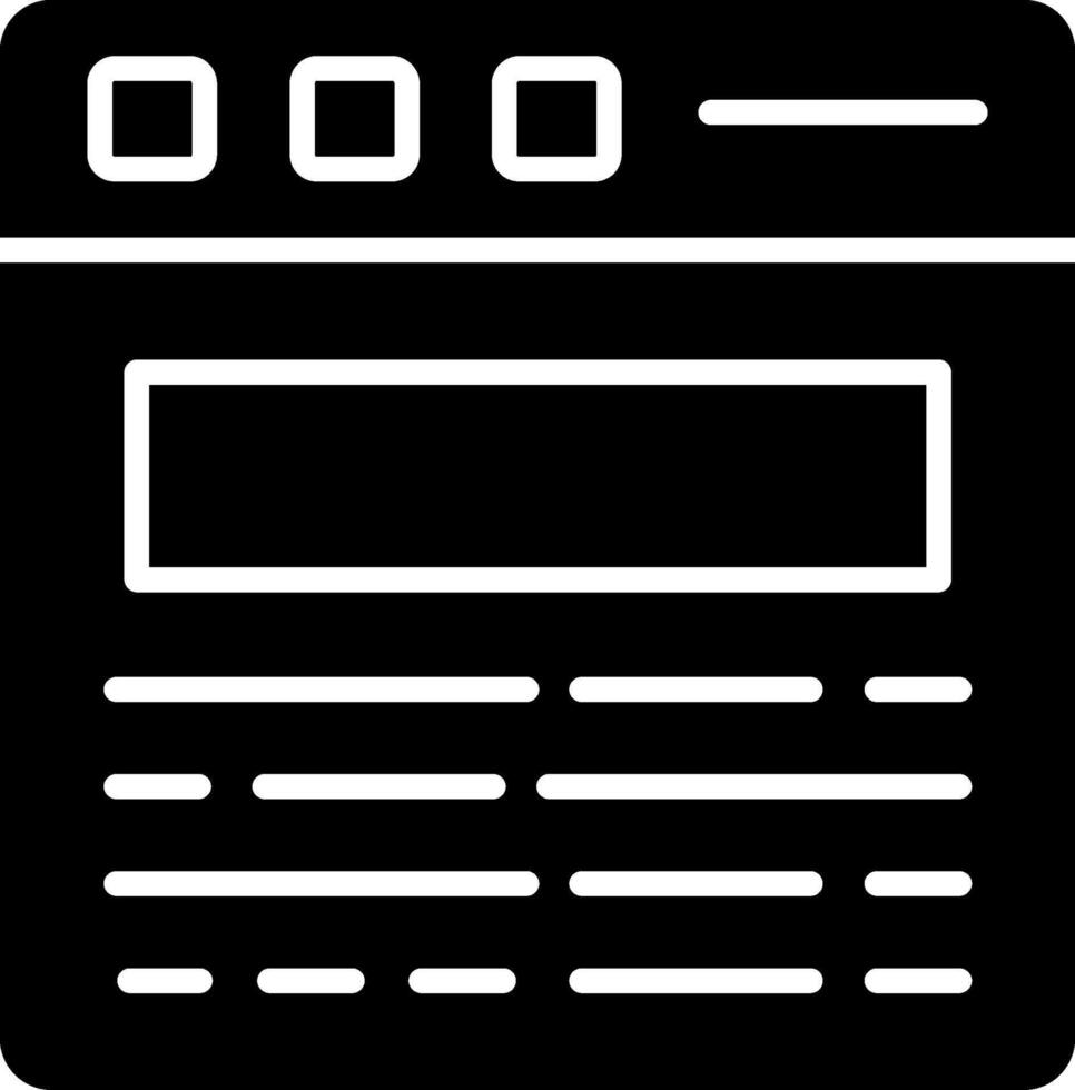 Web Site Glyph Icon vector