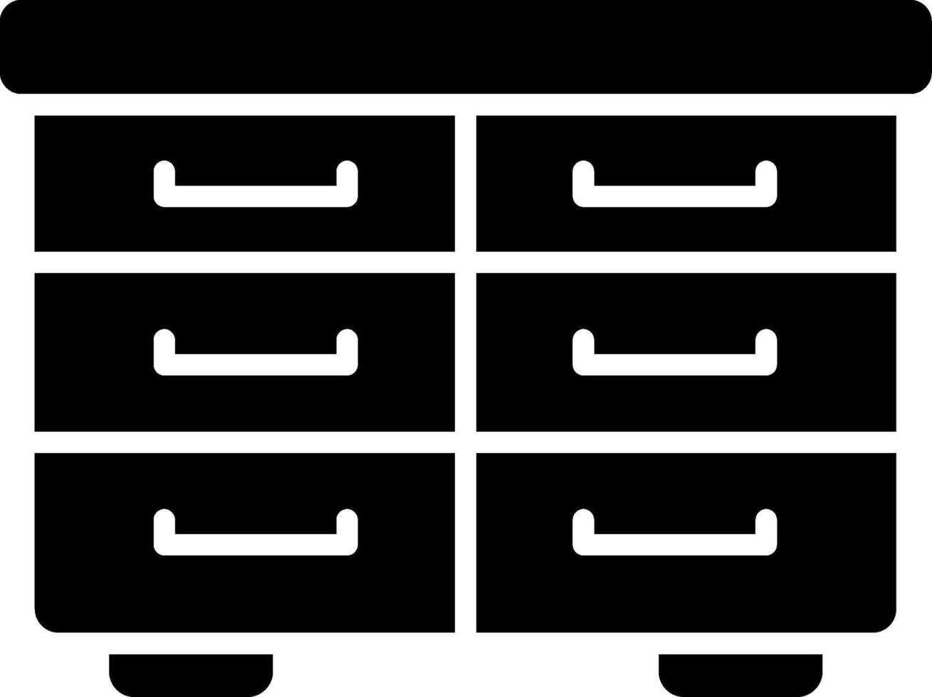 Cabinet Glyph Icon vector