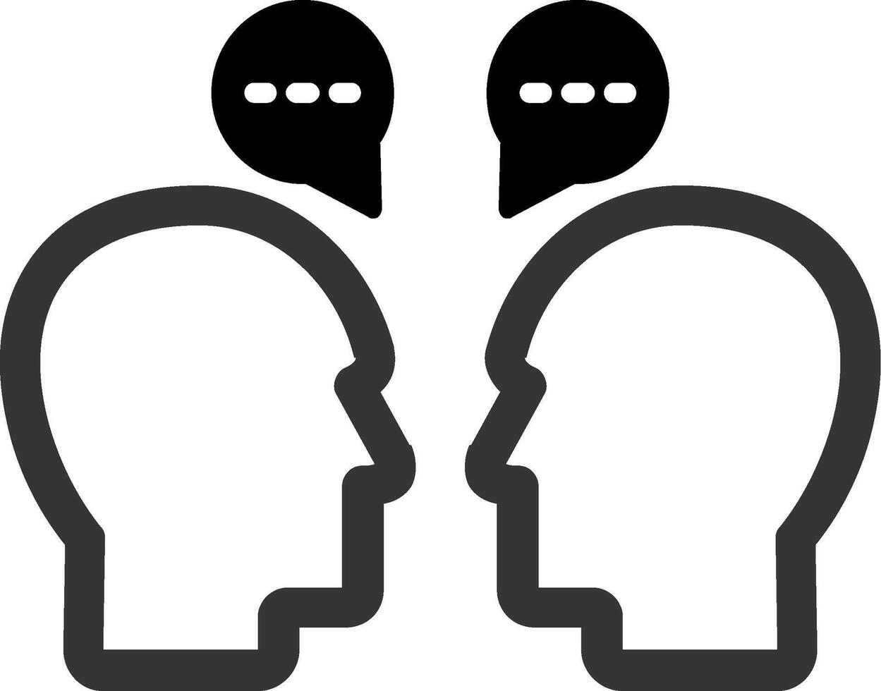Negotiation Glyph Icon vector