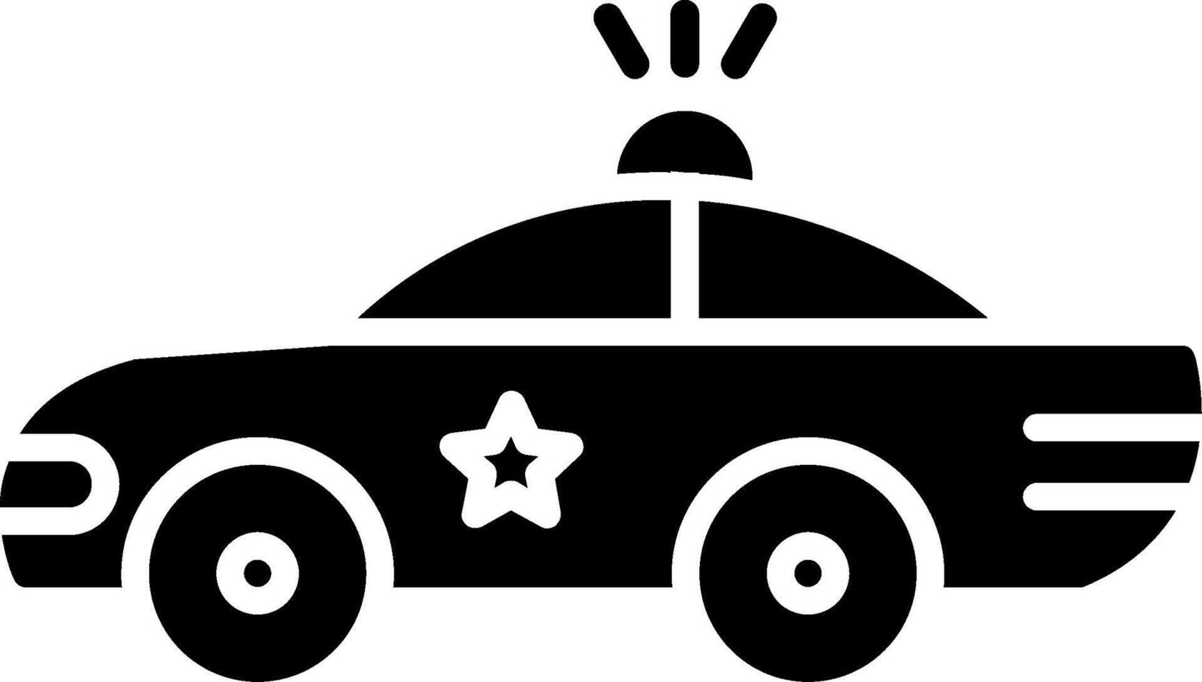 Police Car Glyph Icon vector