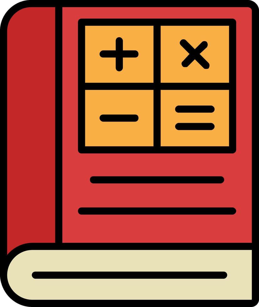 Mathematics Line Filled Icon vector