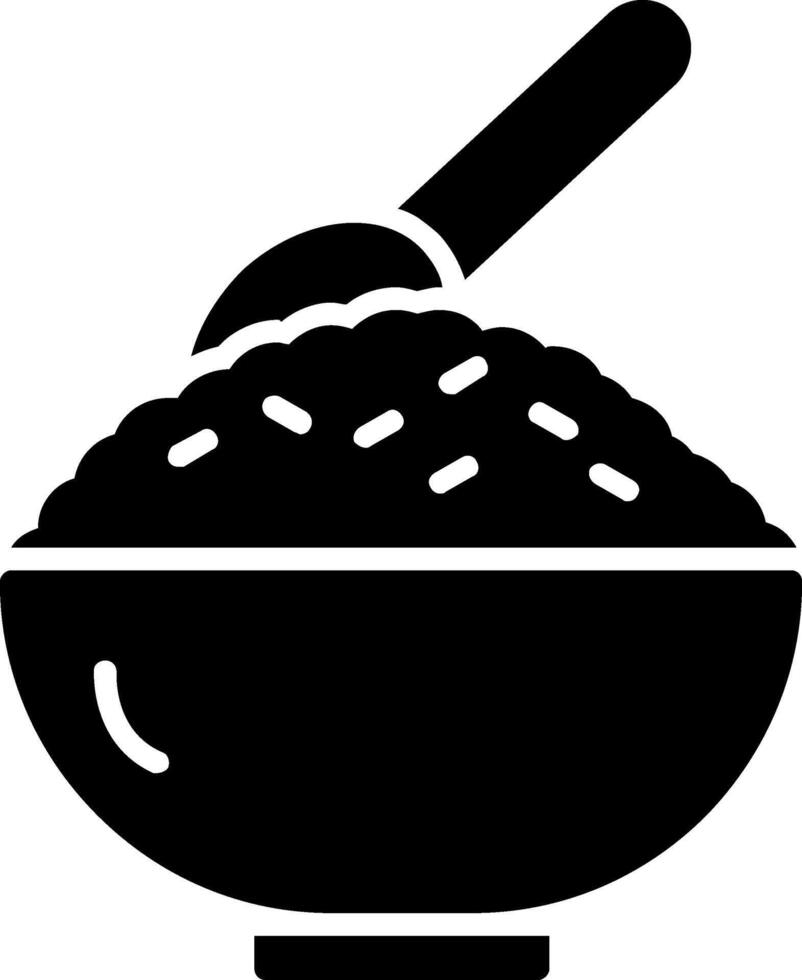 Rice Glyph Icon vector