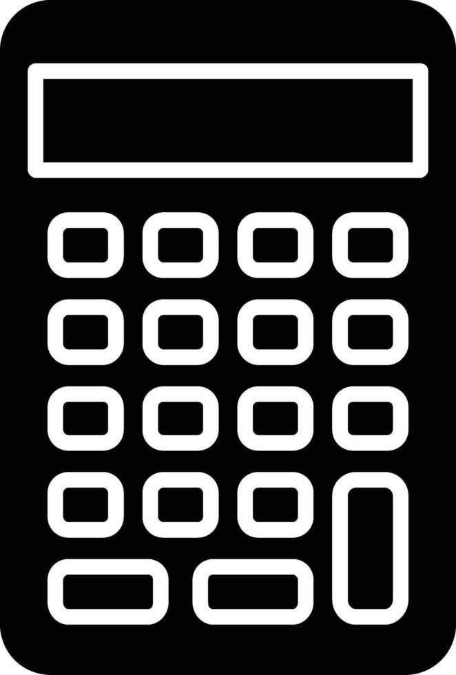 Calculator Glyph Icon vector