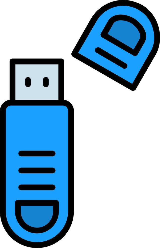 Usb Line Filled Icon vector