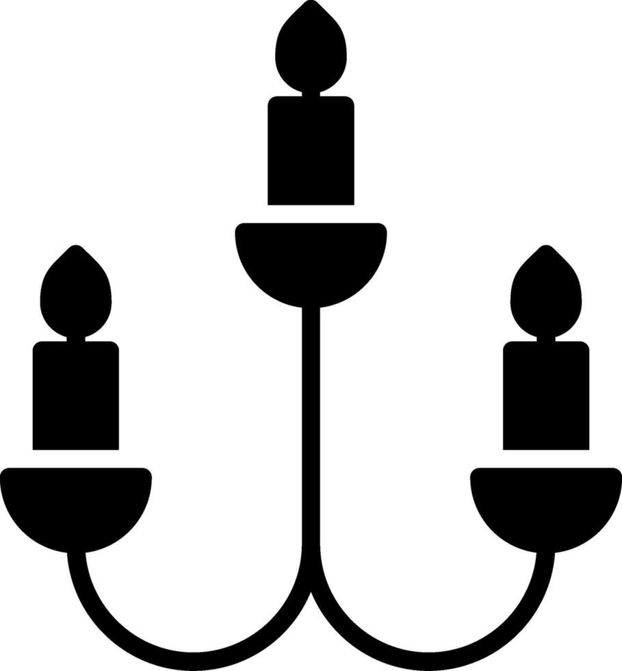 Candelabrum Glyph Icon vector