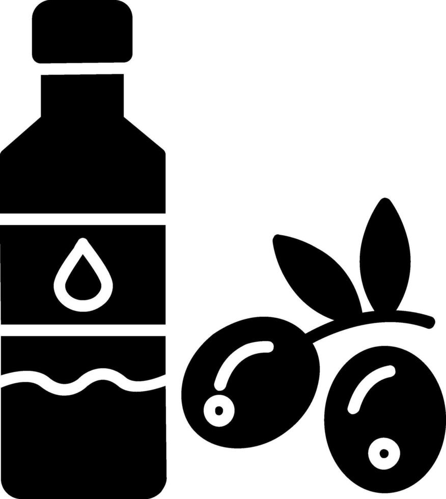 icono de glifo de botella de aceite vector