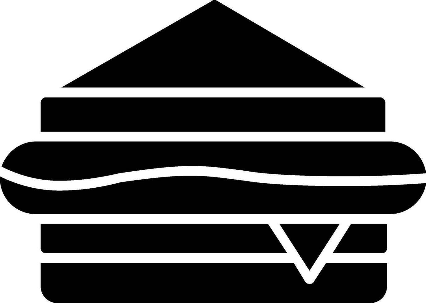 Sandwich Glyph Icon vector