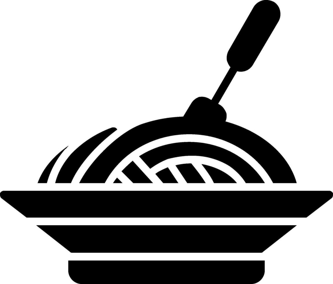 Spaghetti Glyph Icon vector