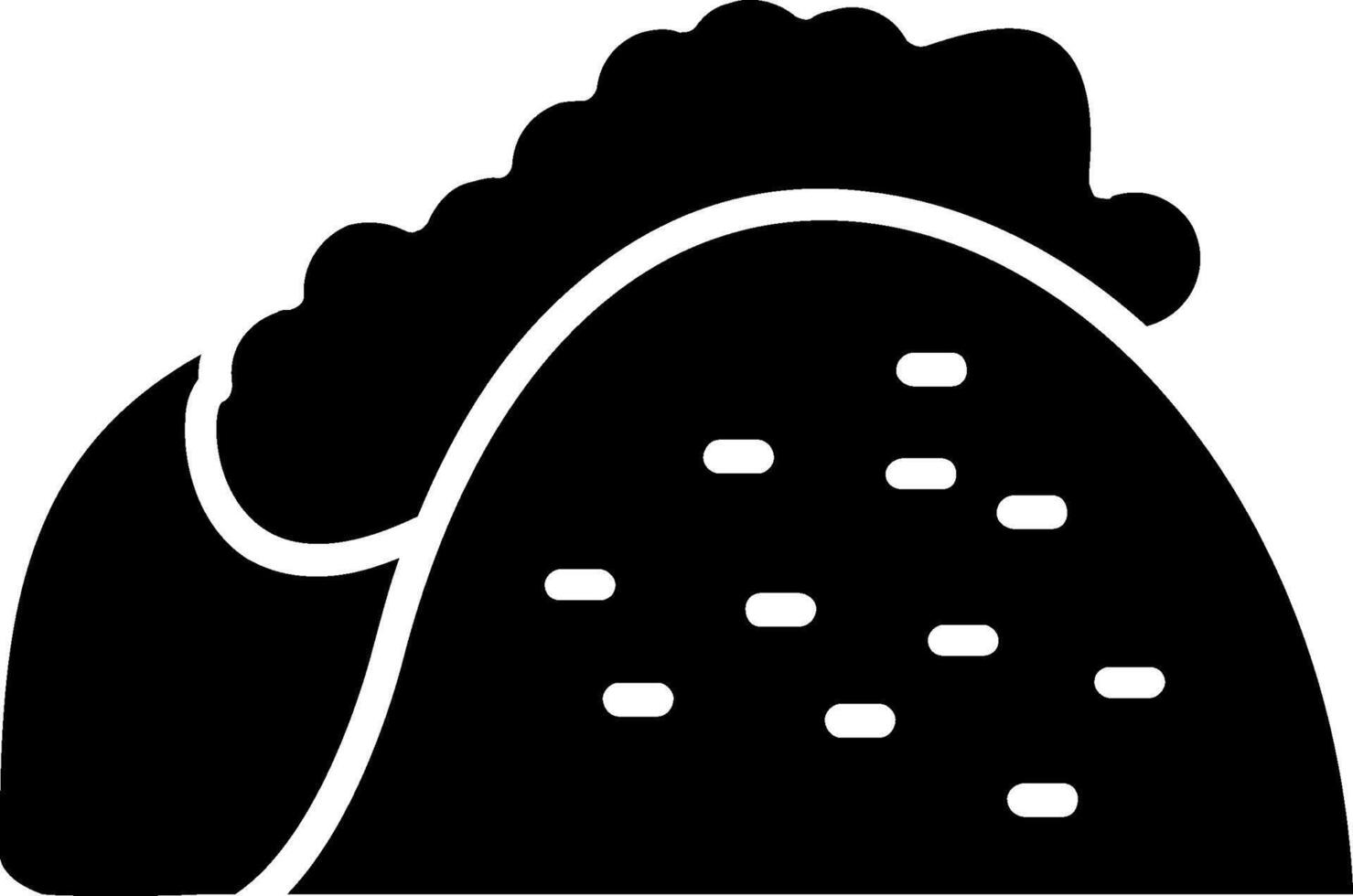 Taco Glyph Icon vector