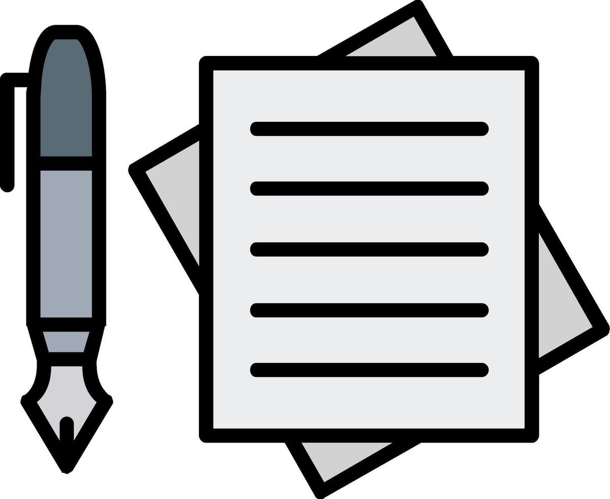 Notes Line Filled Icon vector