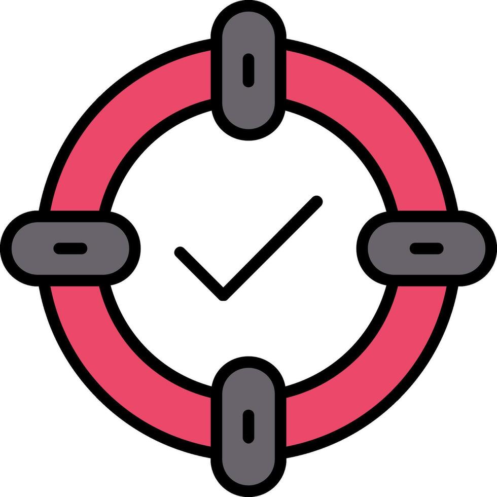 Target Line Filled Icon vector