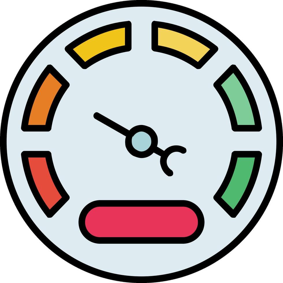 Gauge Line Filled Icon vector