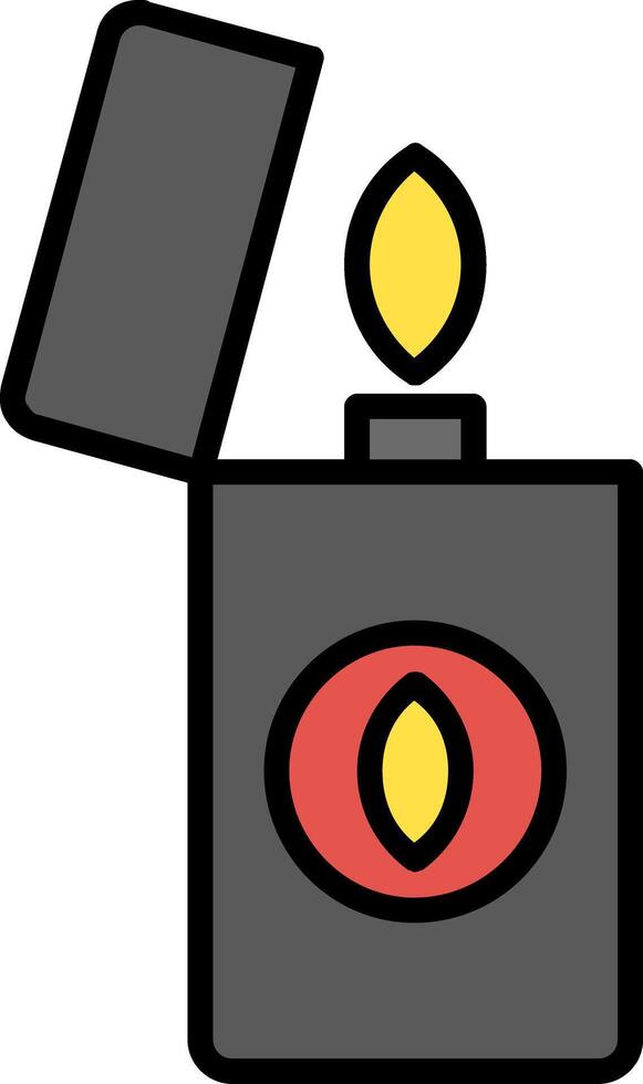 Lighter Line Filled Icon vector