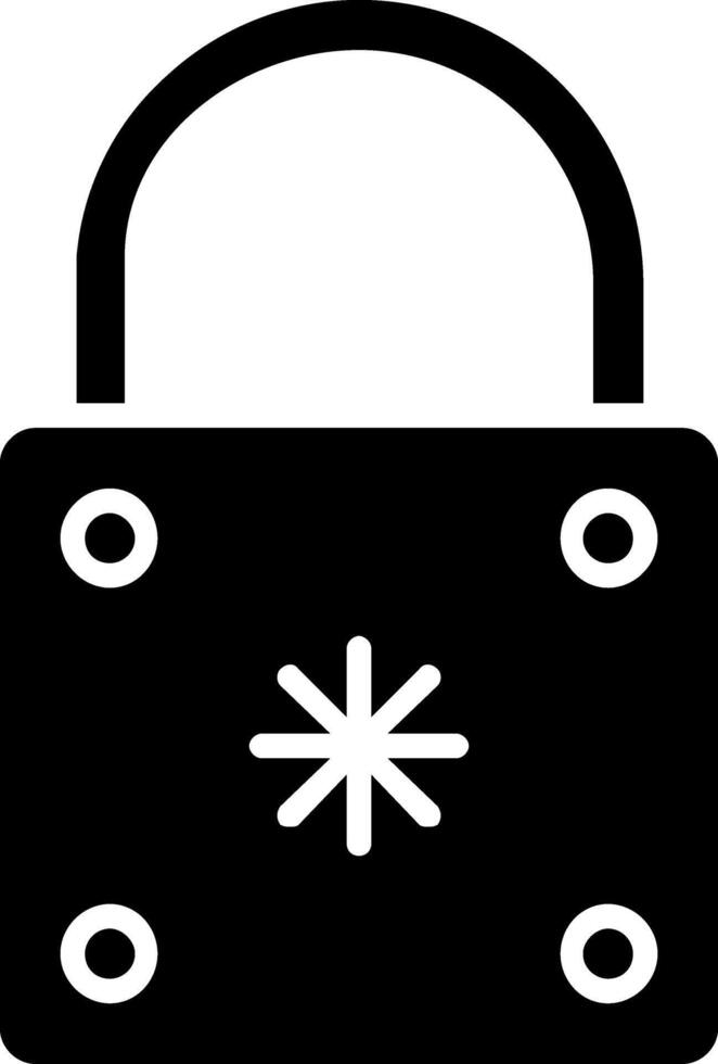 Padlock Glyph Icon vector