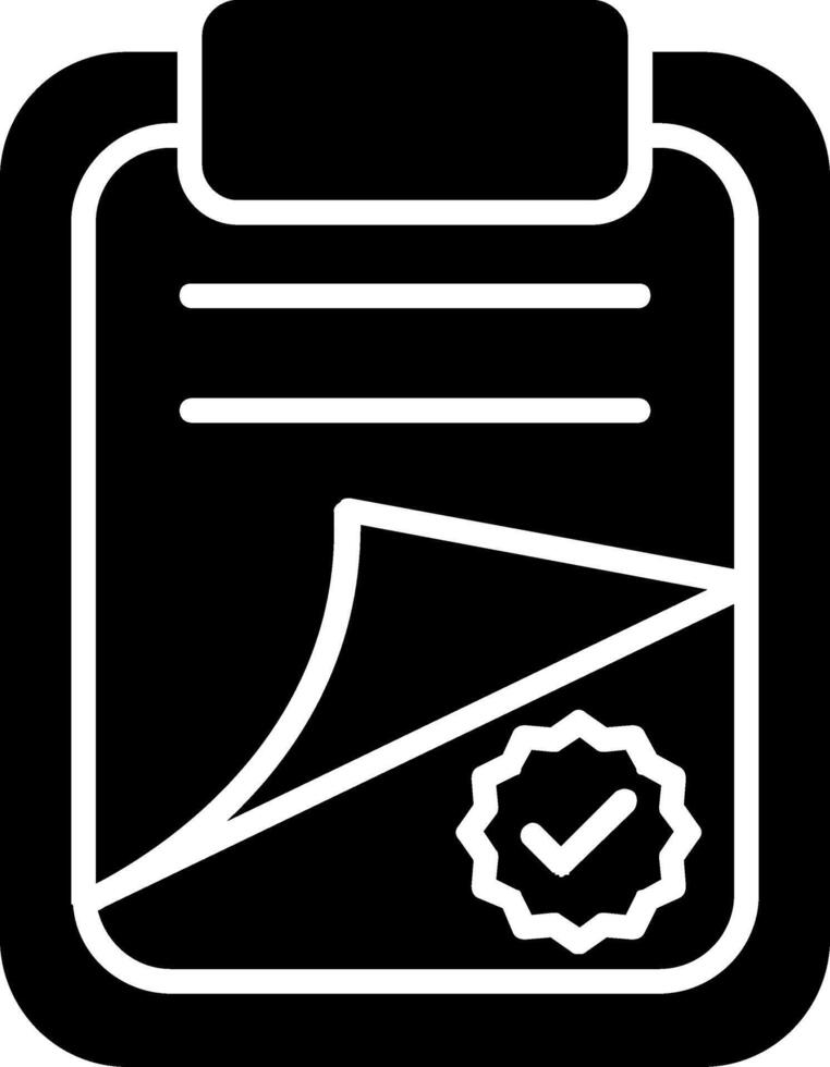 Clipboard Glyph Icon vector