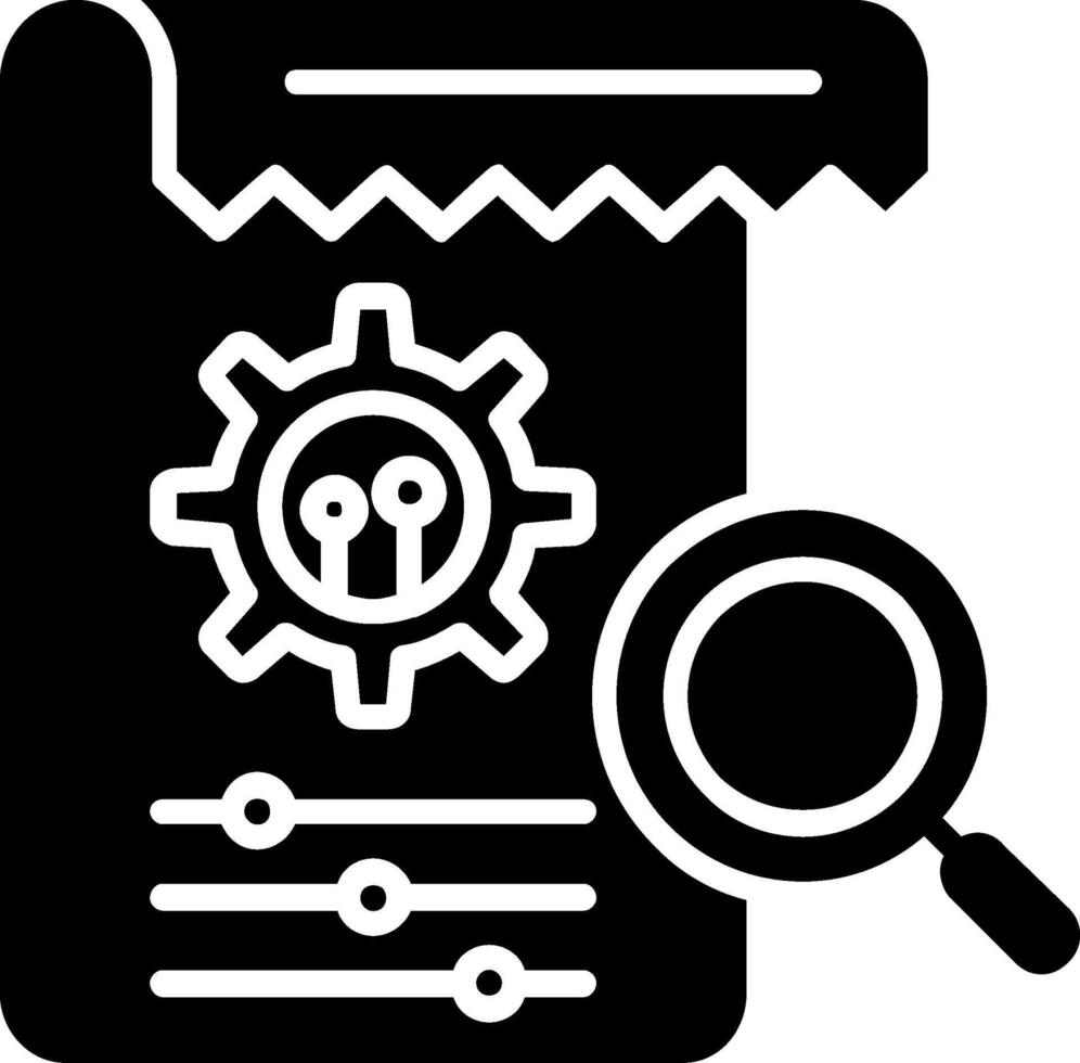 Research Glyph Icon vector