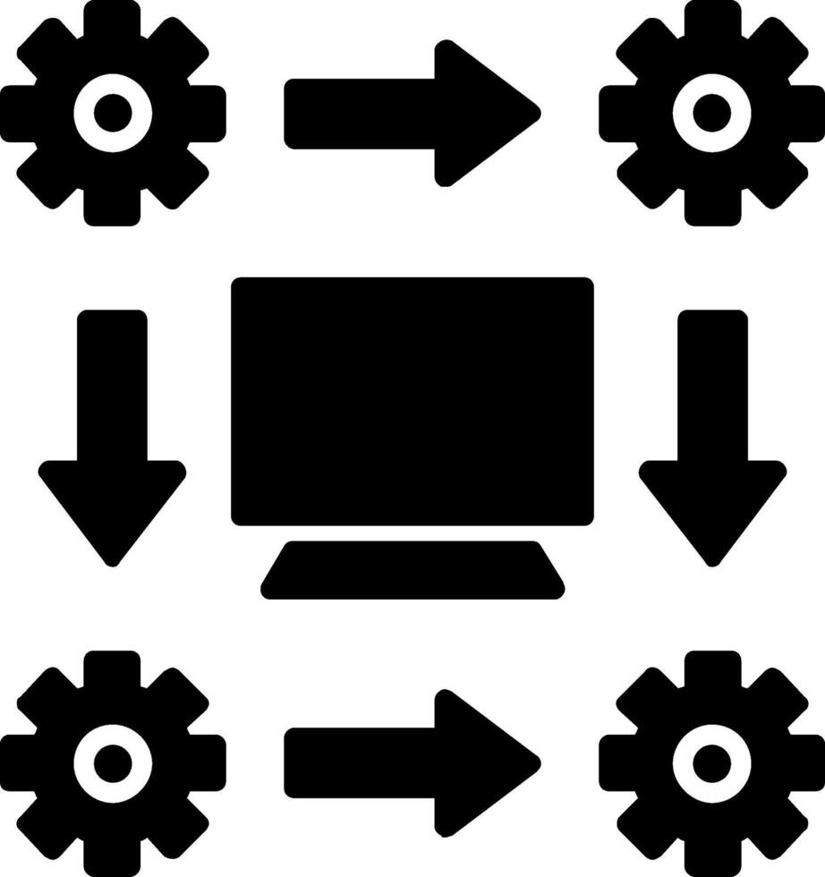 Workflow Glyph Icon vector