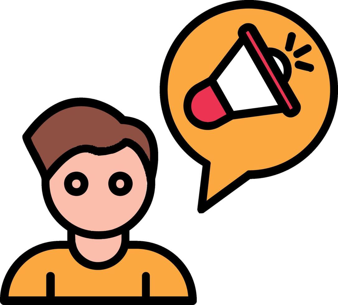 Promotion Line Filled Icon vector