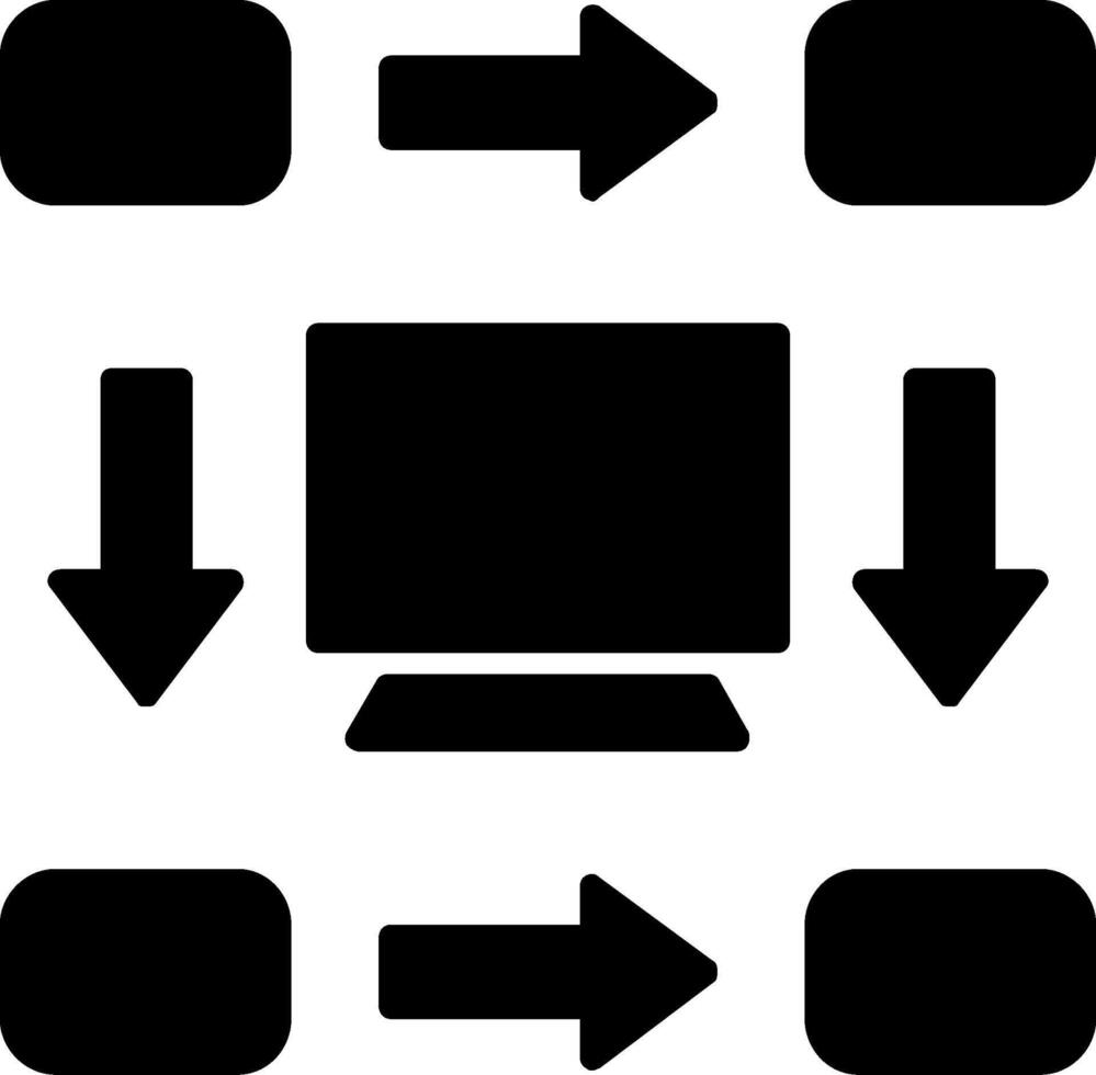 Workflow Glyph Icon vector