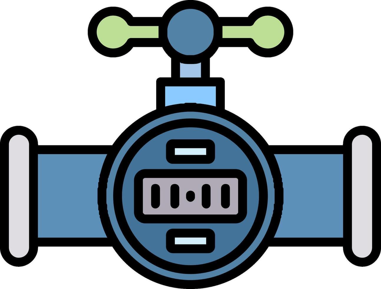 Water Tap Line Filled Icon vector