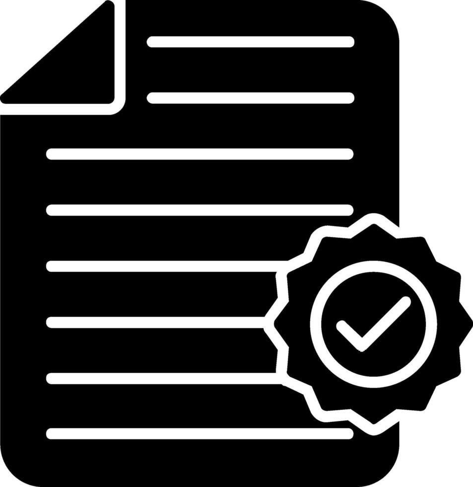File Glyph Icon vector