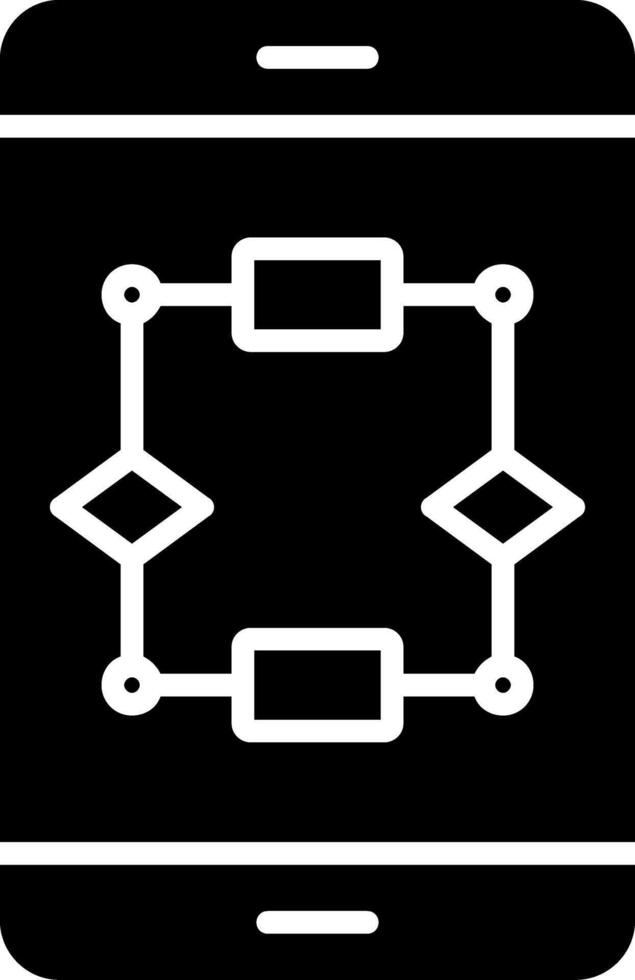 Algorithm Glyph Icon vector