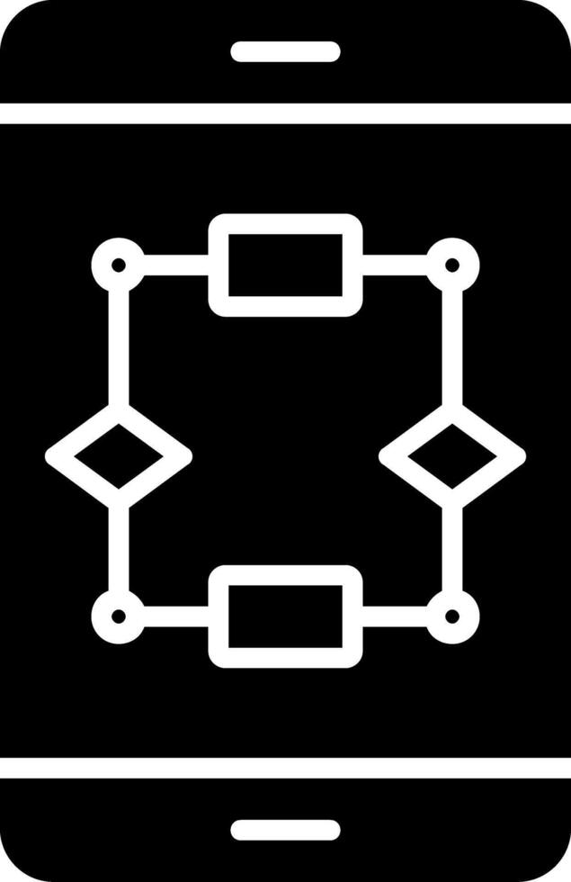 Algorithm Glyph Icon vector